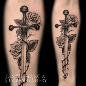 roses and sword